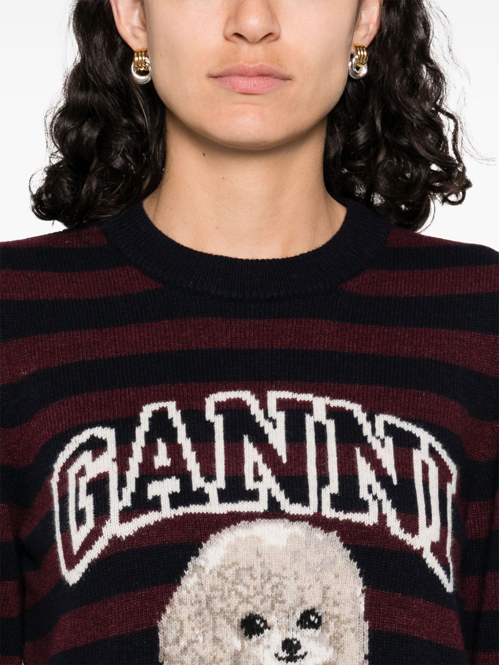 Ganni Sweaters Bordeaux