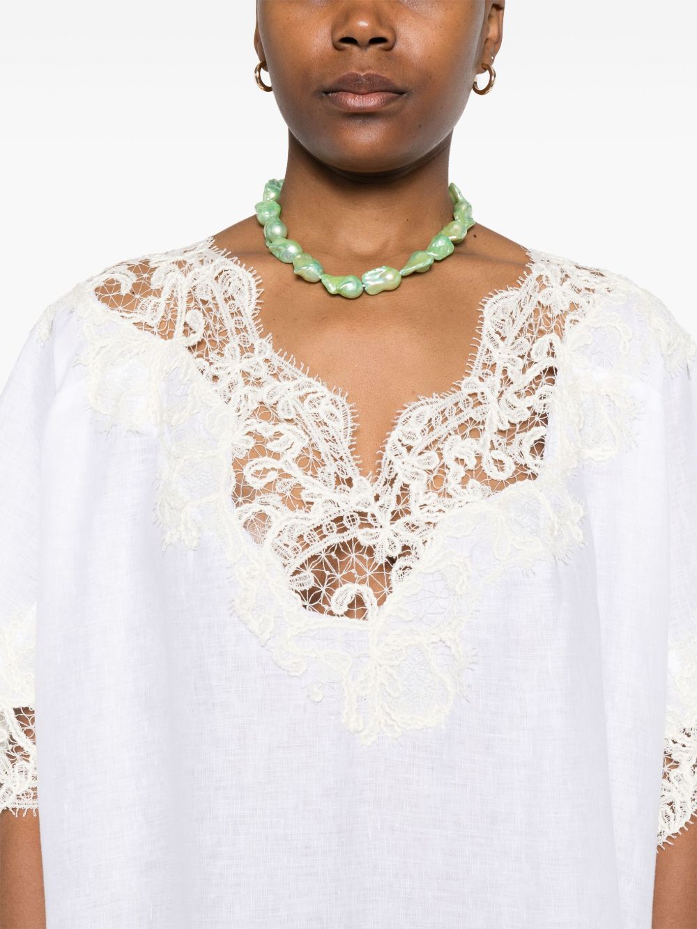 Ermanno Scervino Sea Clothing White Cotton Linen Polyester