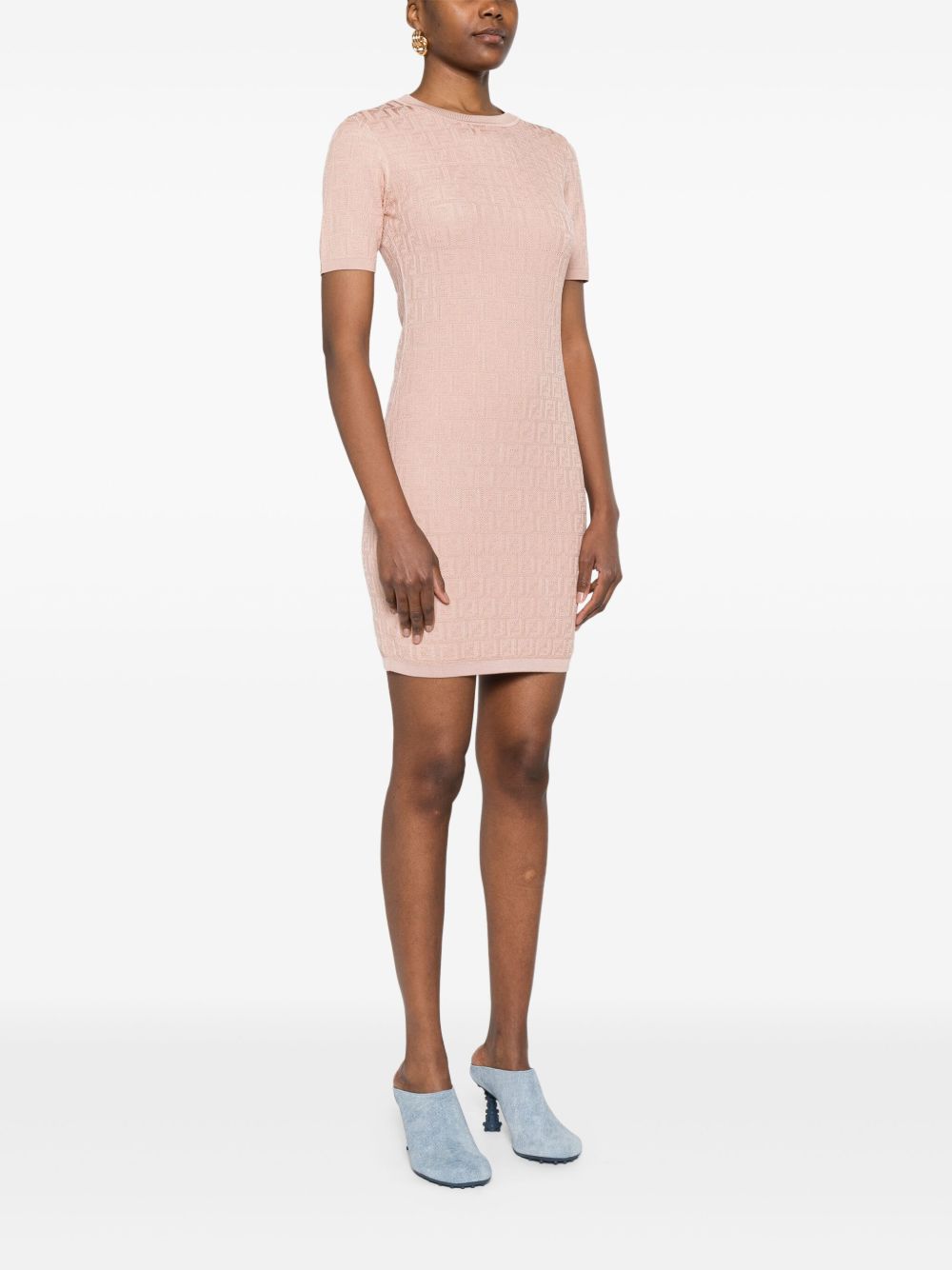 Fendi Dresses Pink Cotton Viscose