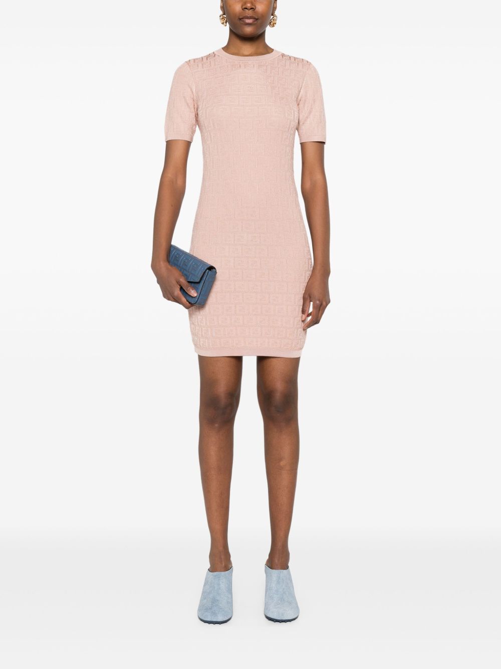 Fendi Dresses Pink Cotton Viscose