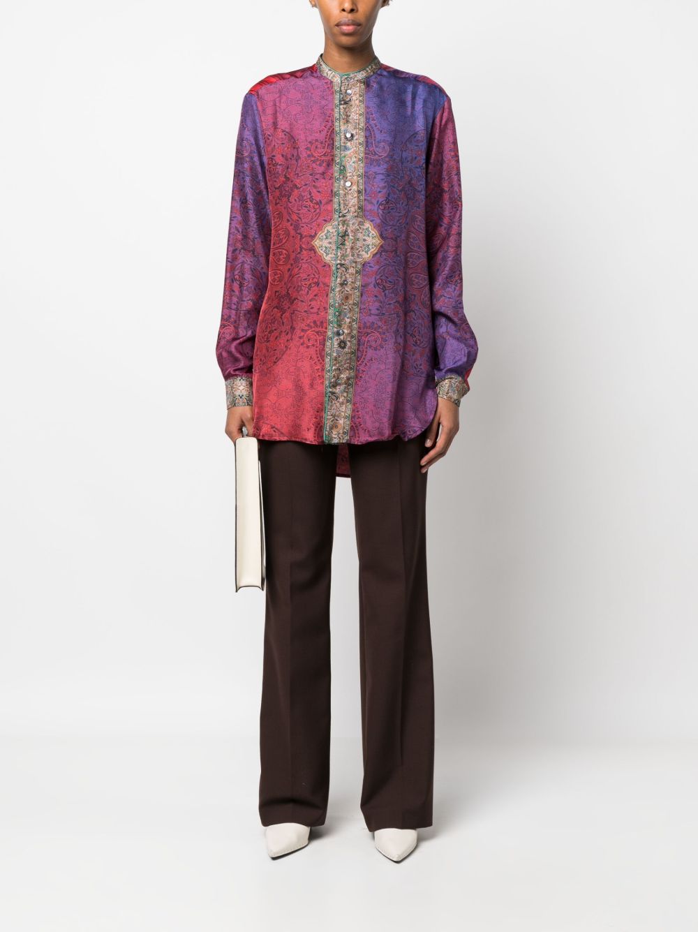 Pierre Louis Mascia Shirts Purple Silk