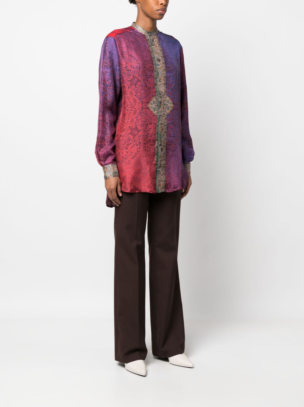 Pierre Louis Mascia Shirts Purple Silk