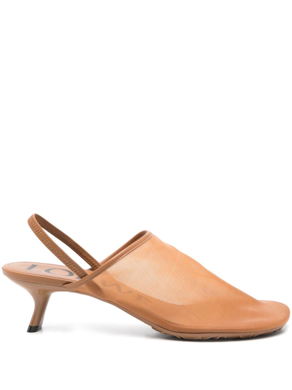 Loewe Sandals Leather Brown Leathear