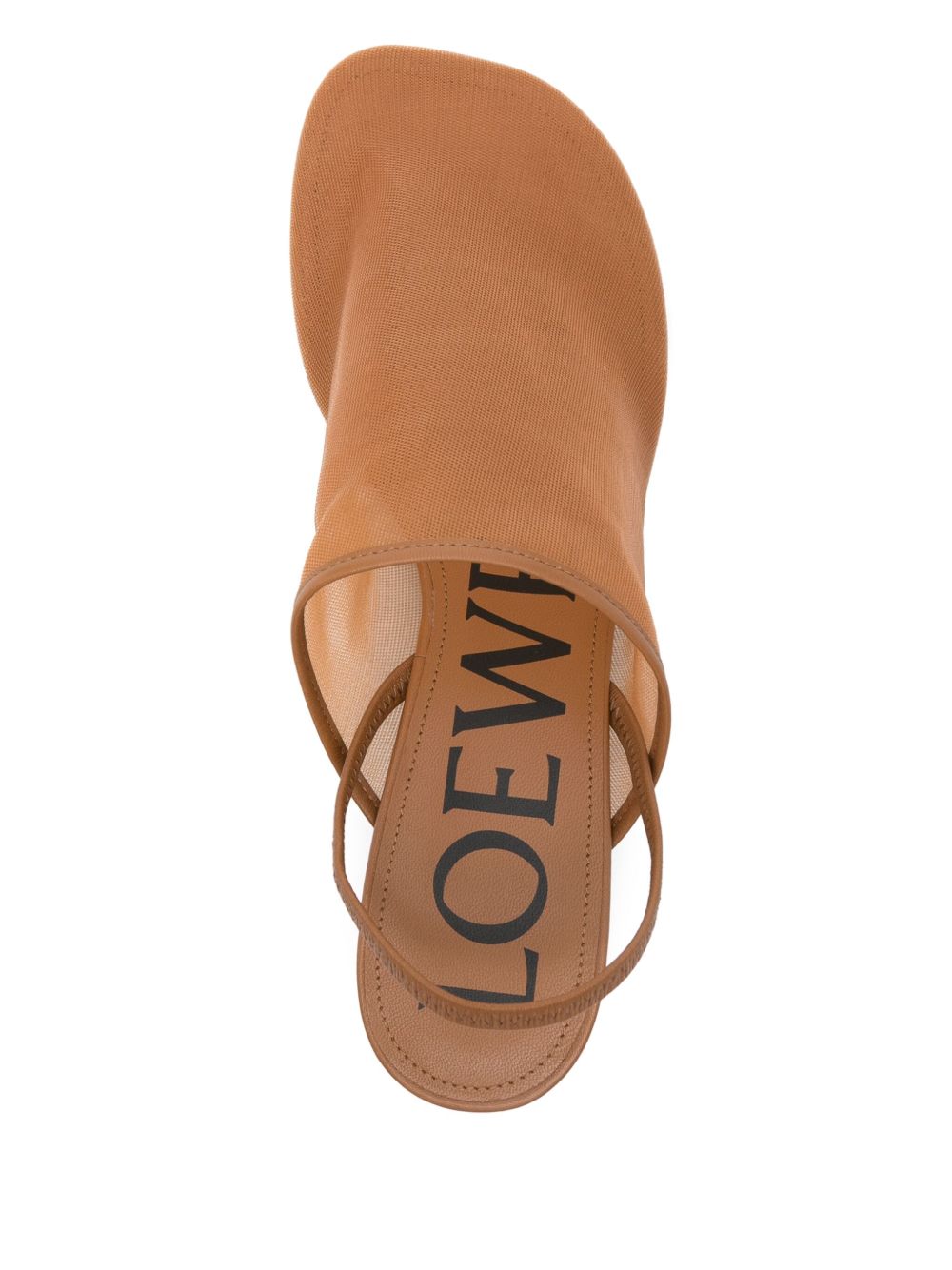 Loewe Sandals Leather Brown Leathear