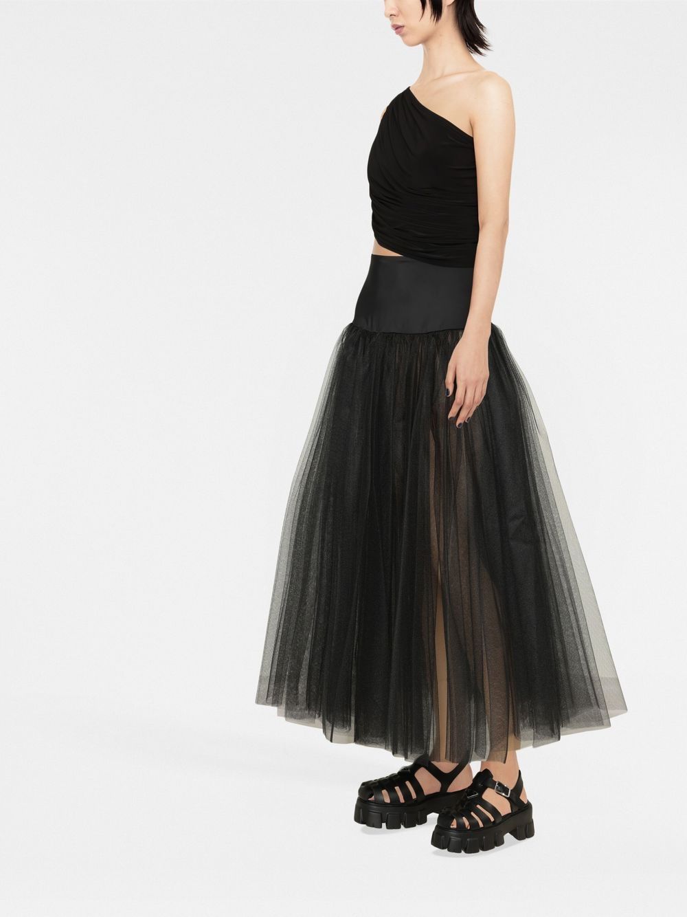 Norma Kamali Top Black Elastanepolyester