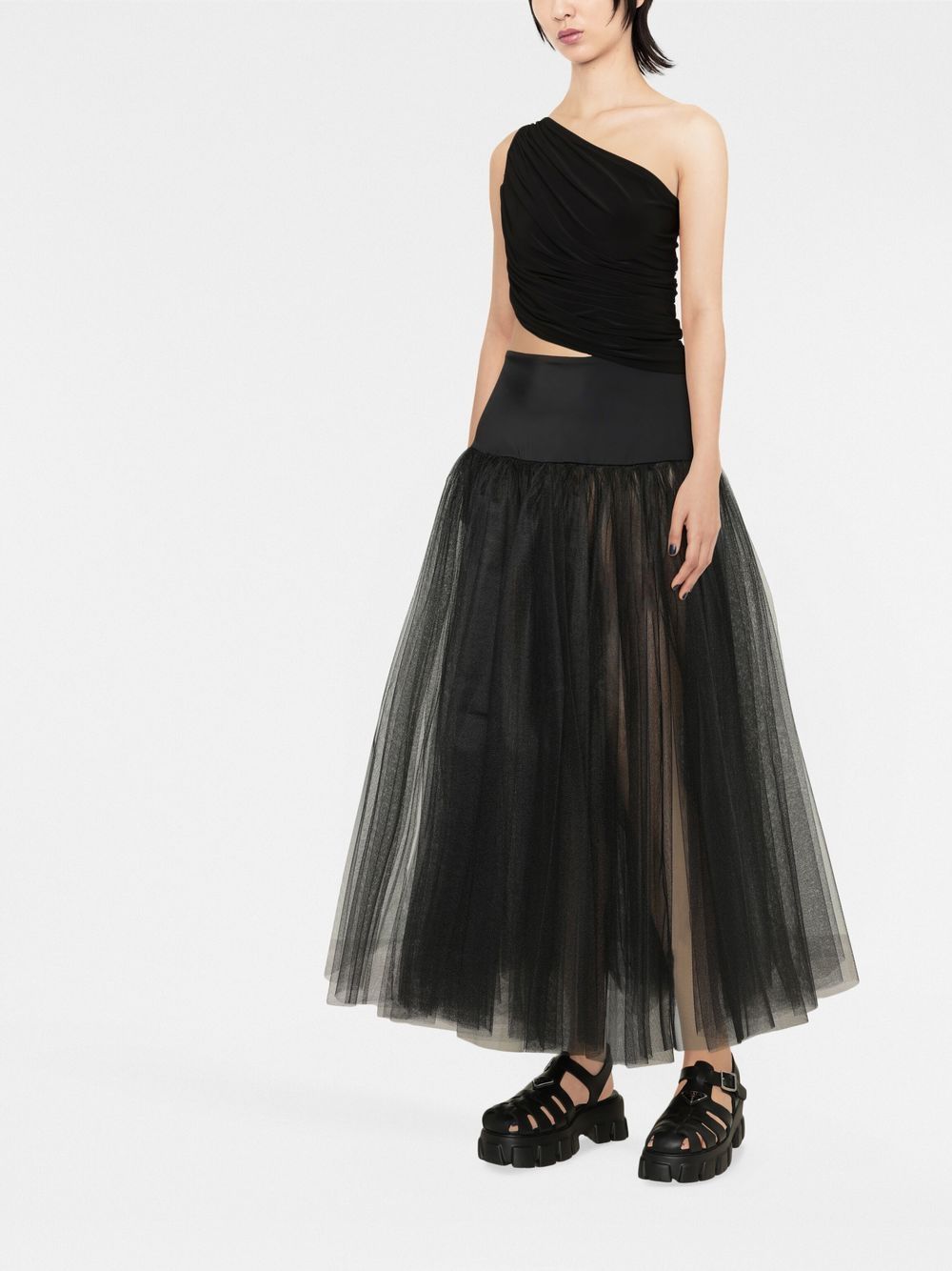 Norma Kamali Top Black Elastanepolyester