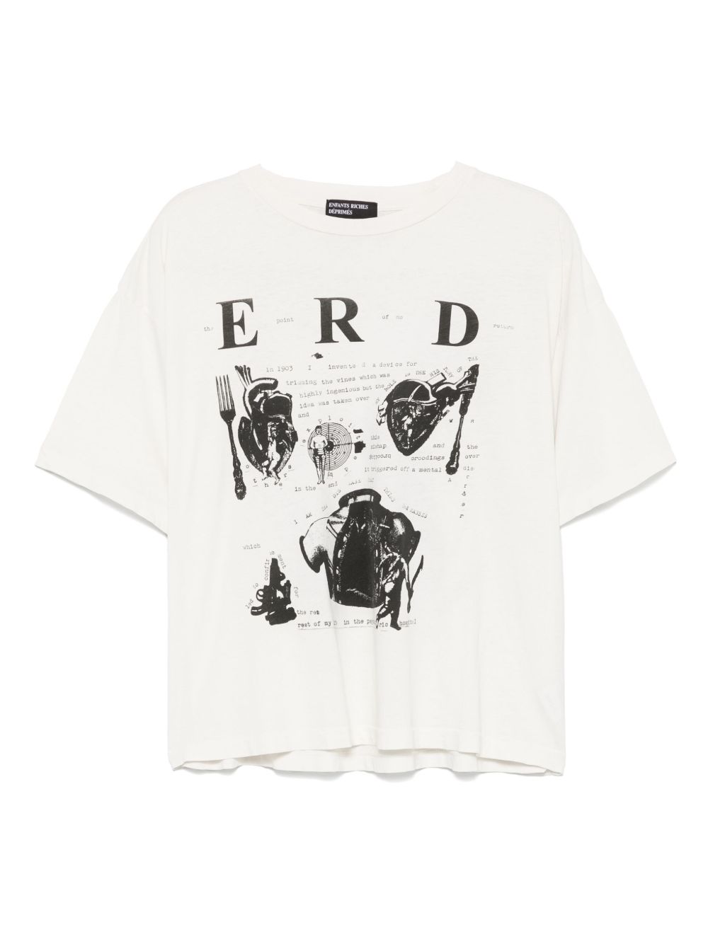 Enfants Riches Deprimes T-Shirts And Polos White Natural (veg)->cotton100.0 %