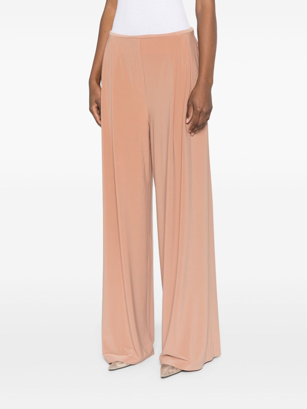 Norma Kamali Trousers Beige Polyester