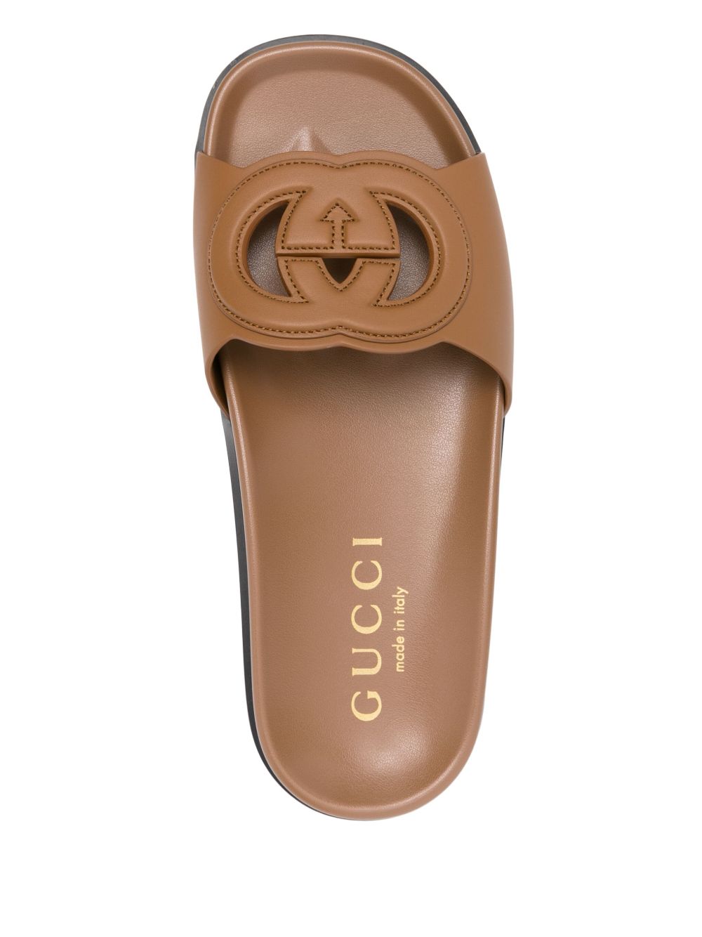 Gucci Sandals Brown Calf Leather