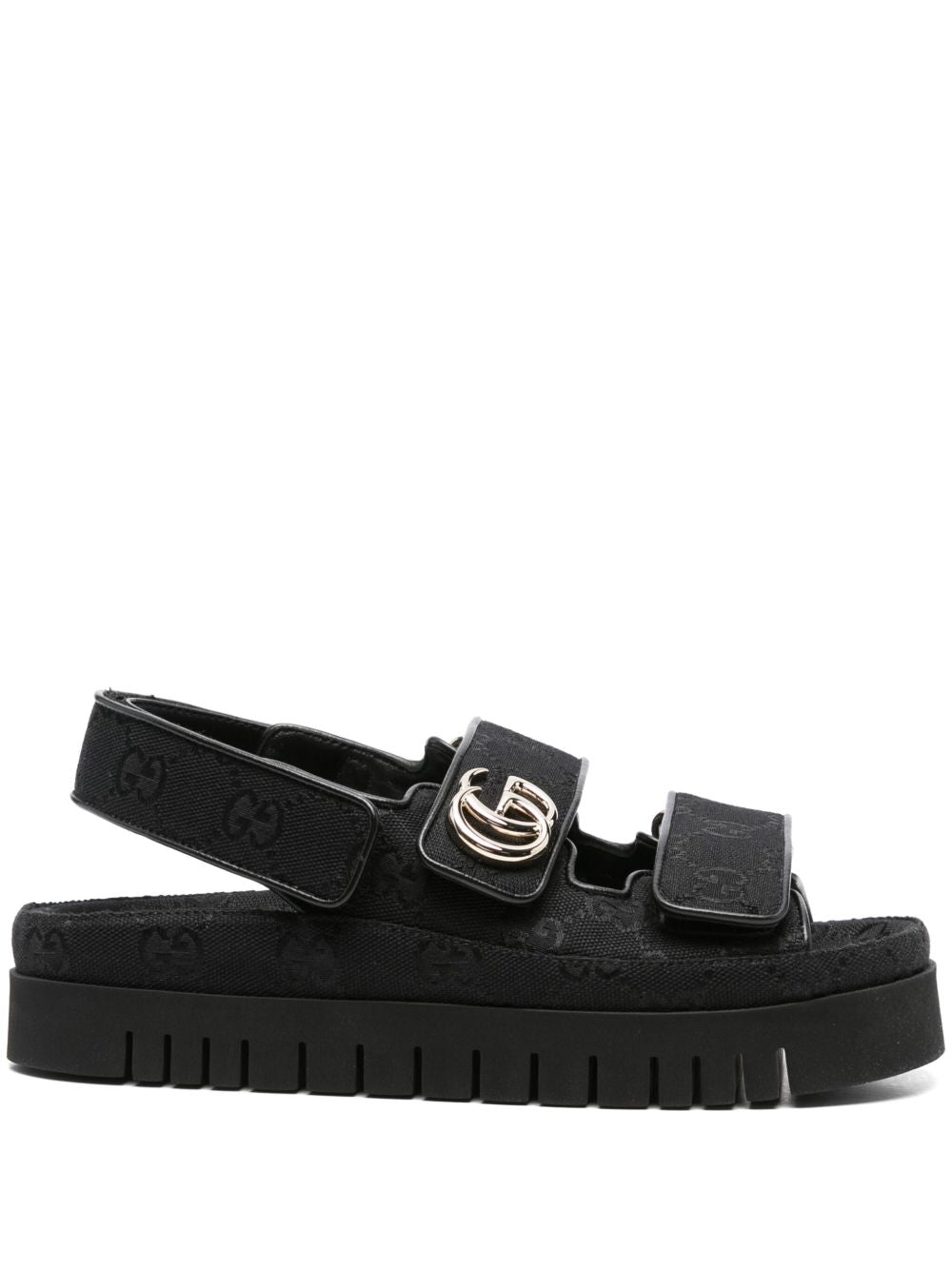 Gucci Sandals Black Fabric