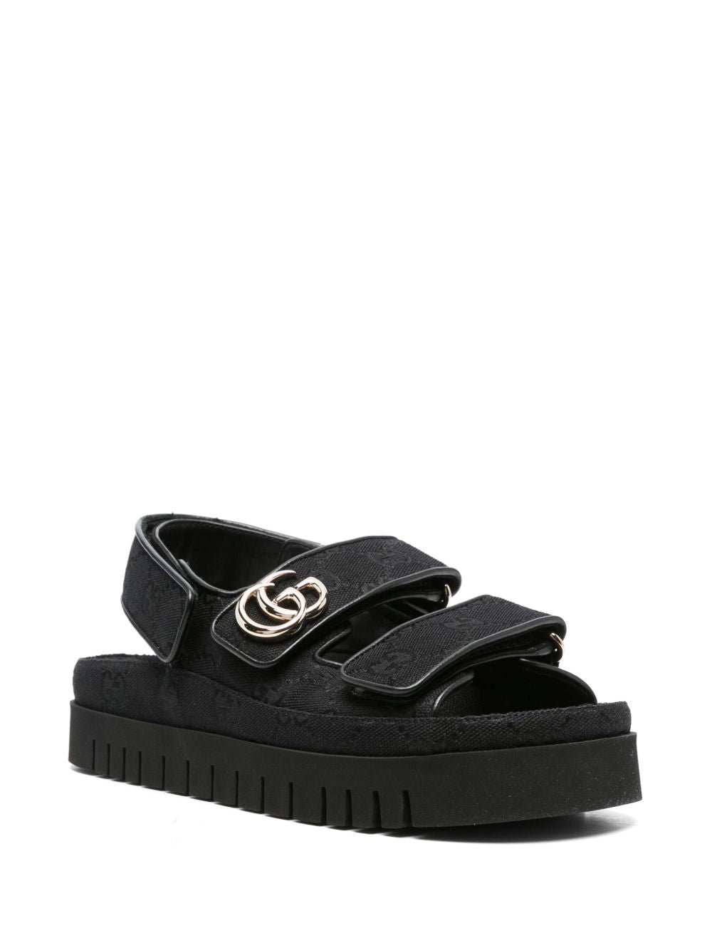 Gucci Sandals Black Fabric