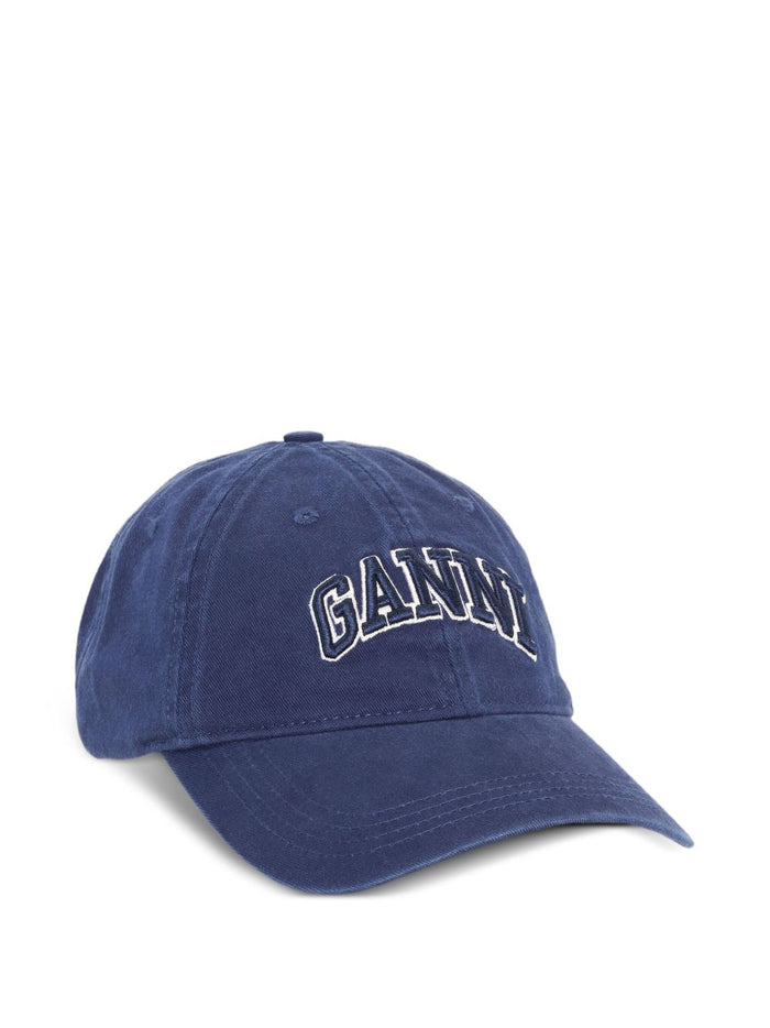 Ganni Hats Blue Cotton