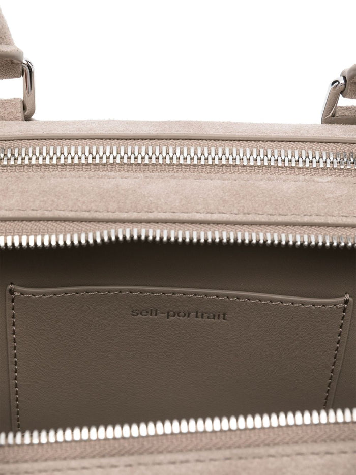 Self-portrait Bags Grey Suede