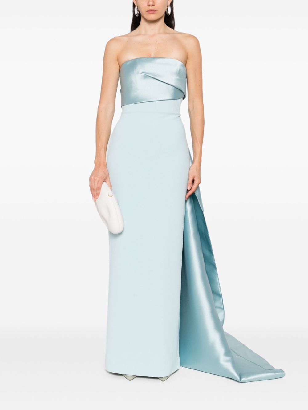 Solace London Dresses Clear Blue Polyester Elastane