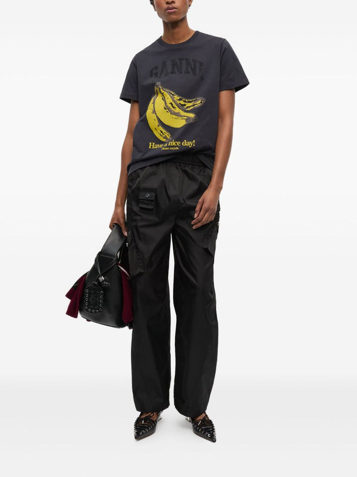 Ganni T-Shirts And Polos Grey Cotton