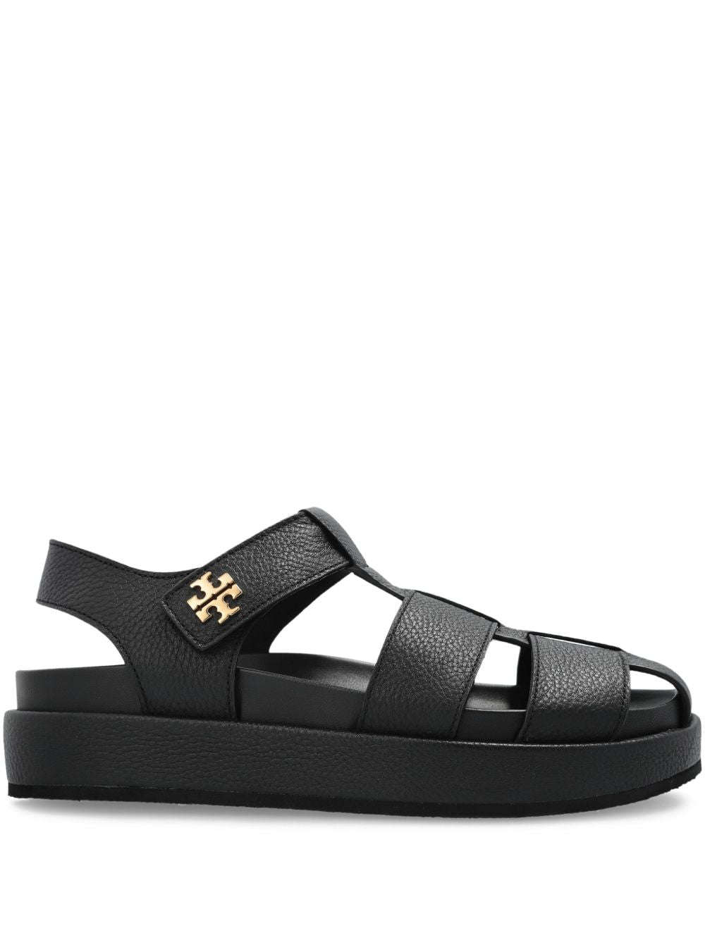 Tory Burch Sandals Black Calf Leather