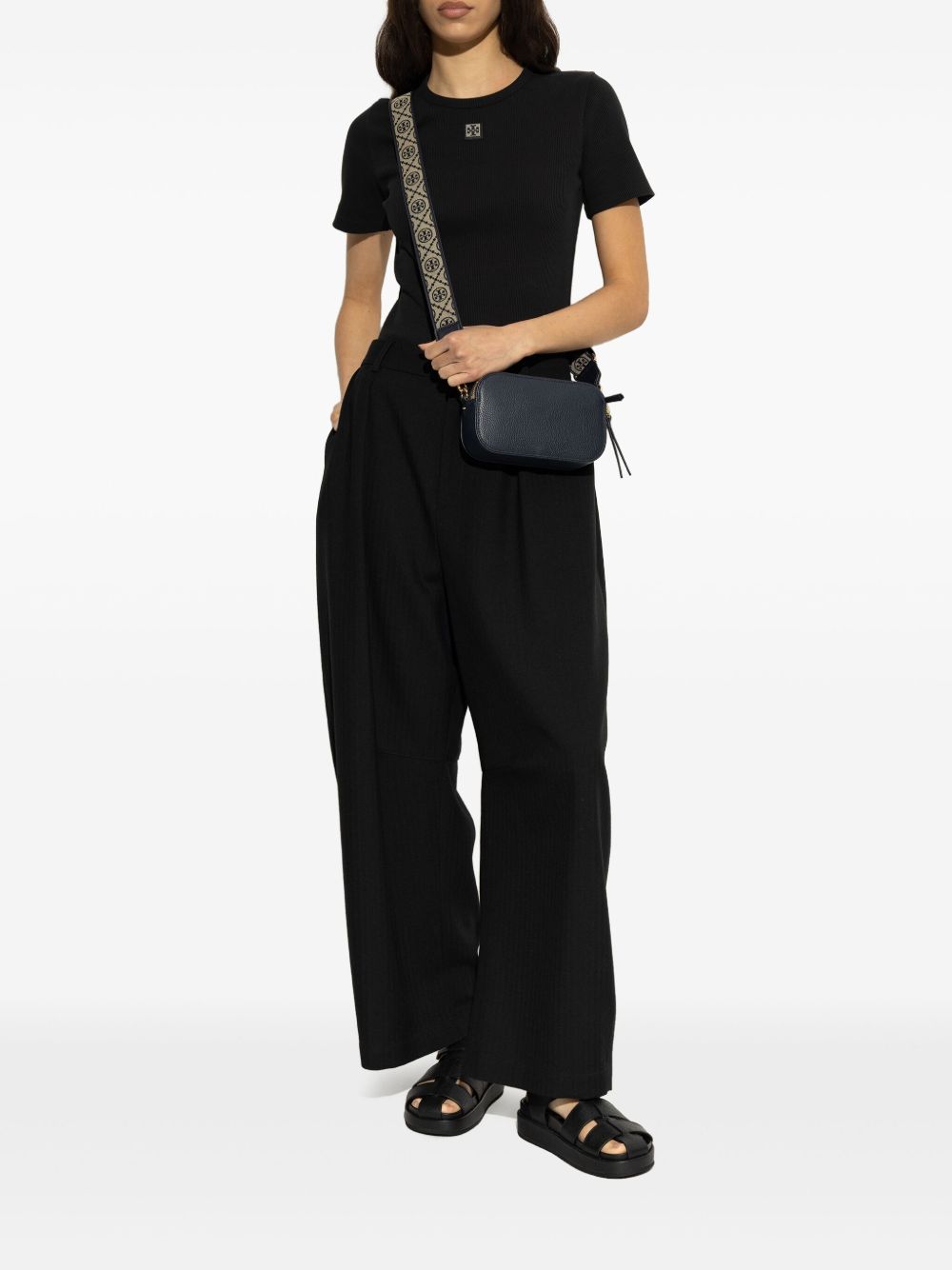 Tory Burch Sandals Black Calf Leather