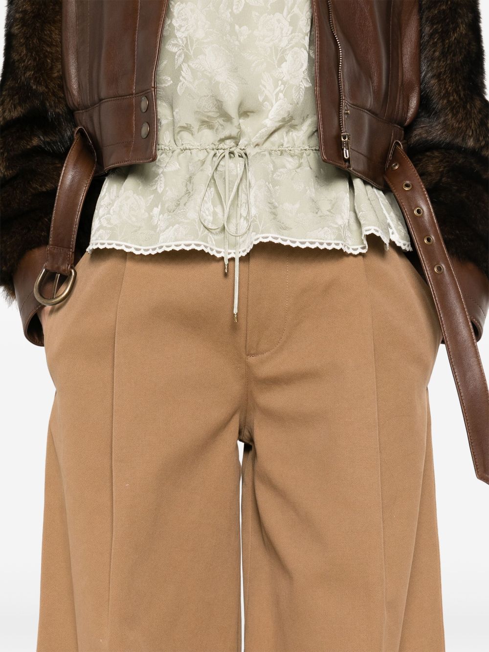 Chloè Trousers Brown Cotton