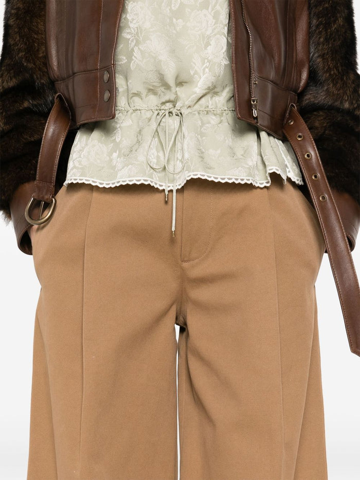 Chloè Trousers Brown Cotton