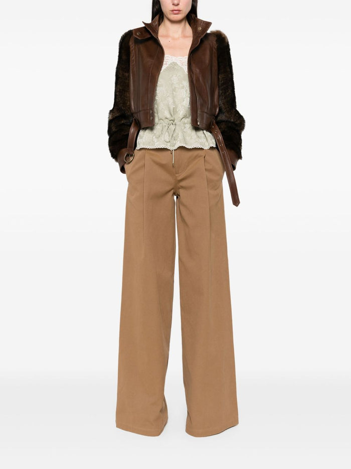 Chloè Trousers Brown Cotton