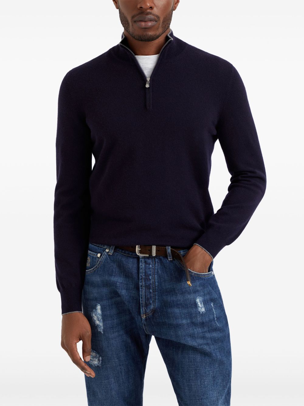 Brunello Cucinelli Sweaters Blu Cashmere