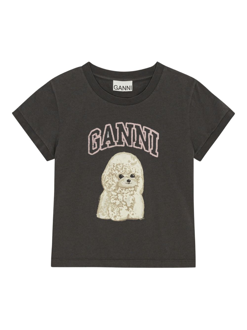 Ganni T-Shirts And Polos Grey Cotton