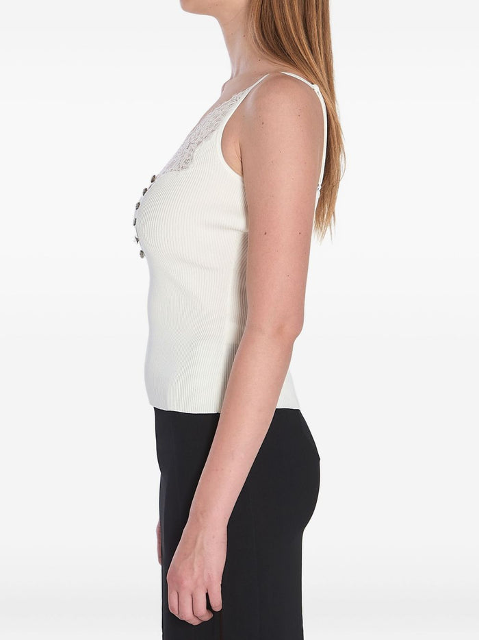 Self-portrait Top White Viscose Polyester