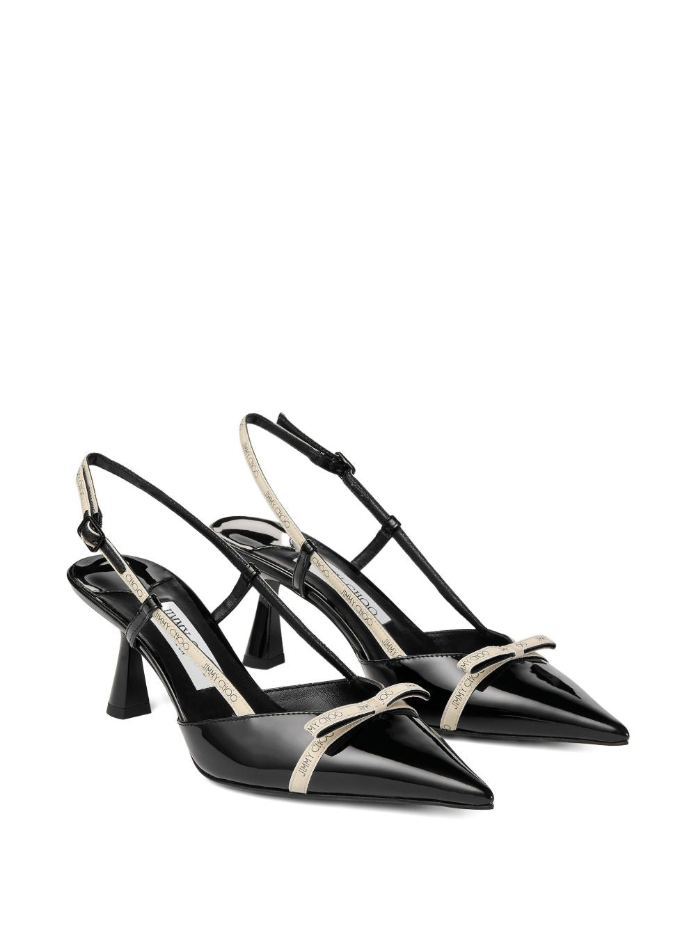 Jimmy Choo With Heel Black Leather 100 %
