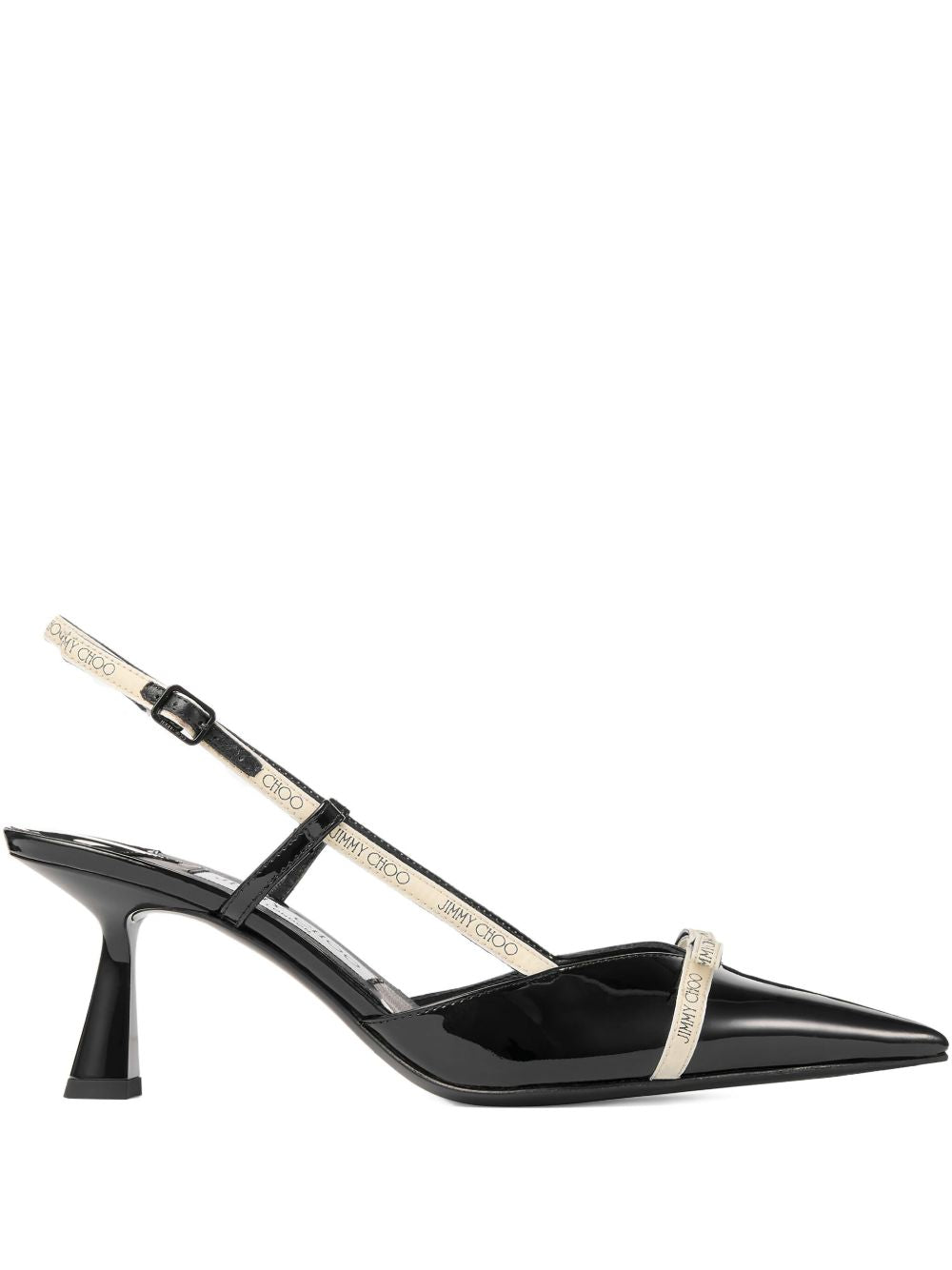 Jimmy Choo With Heel Black Leather 100 %