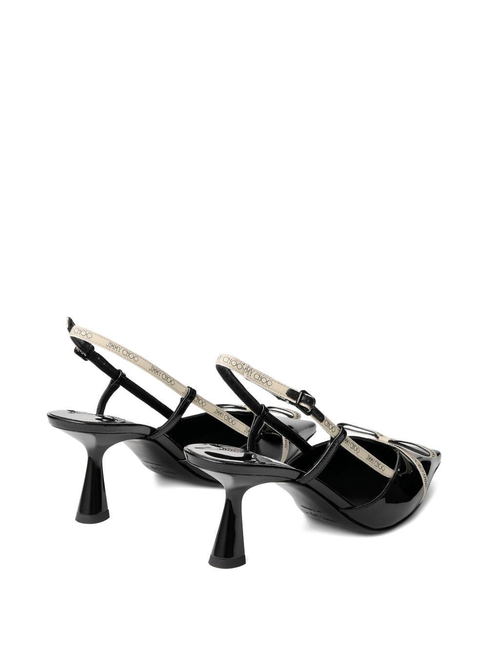 Jimmy Choo With Heel Black Leather 100 %