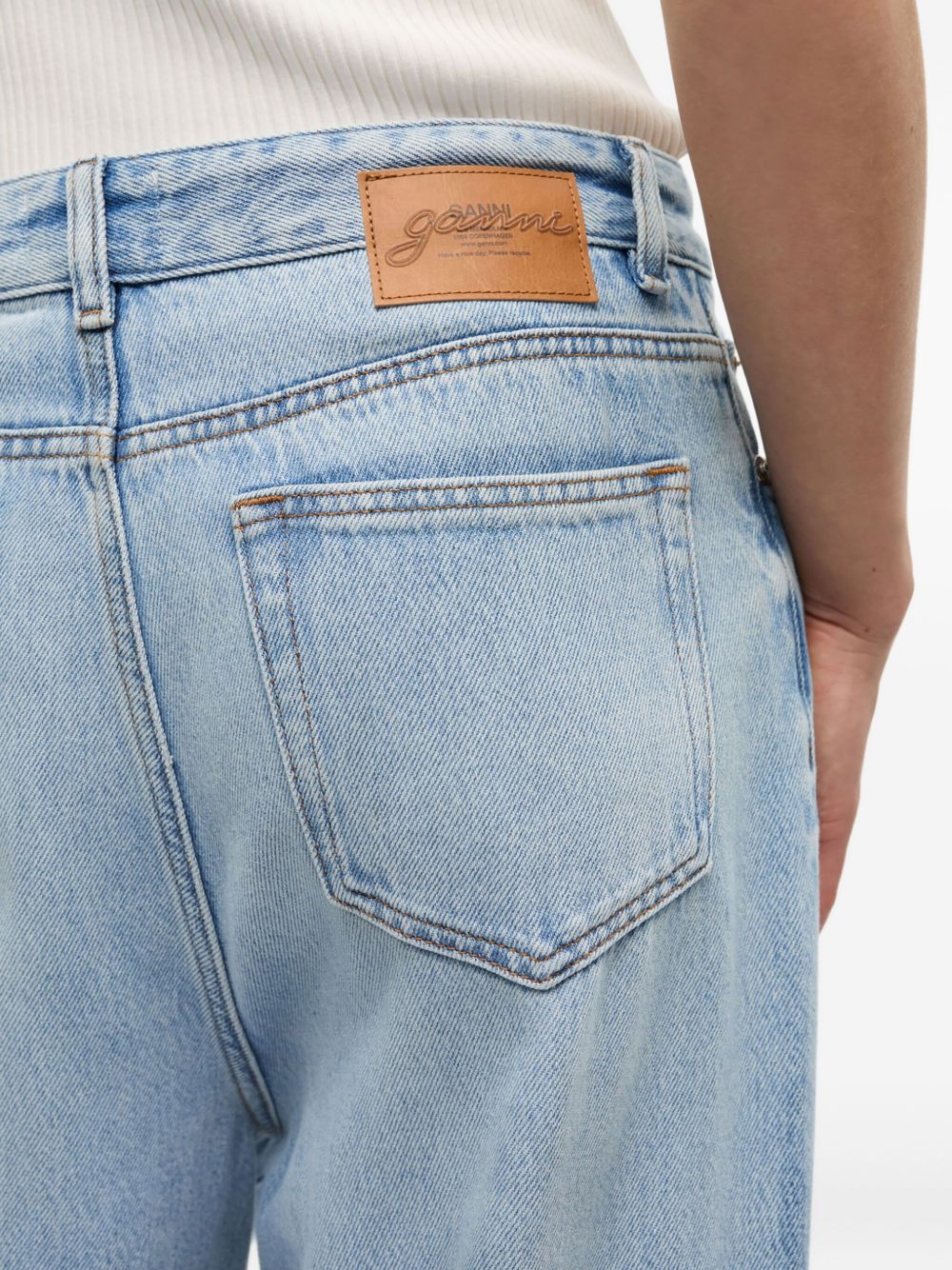 Ganni Jeans Clear Blue Cotton
