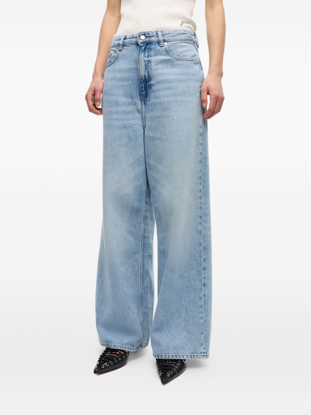 Ganni Jeans Clear Blue Cotton
