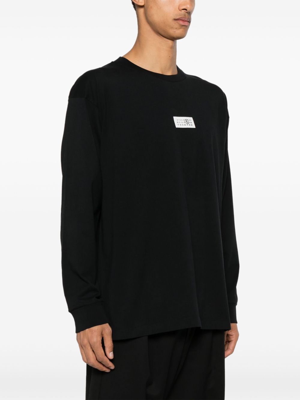 Mm6 Maison Margiela T-Shirts And Polos Black Cotton