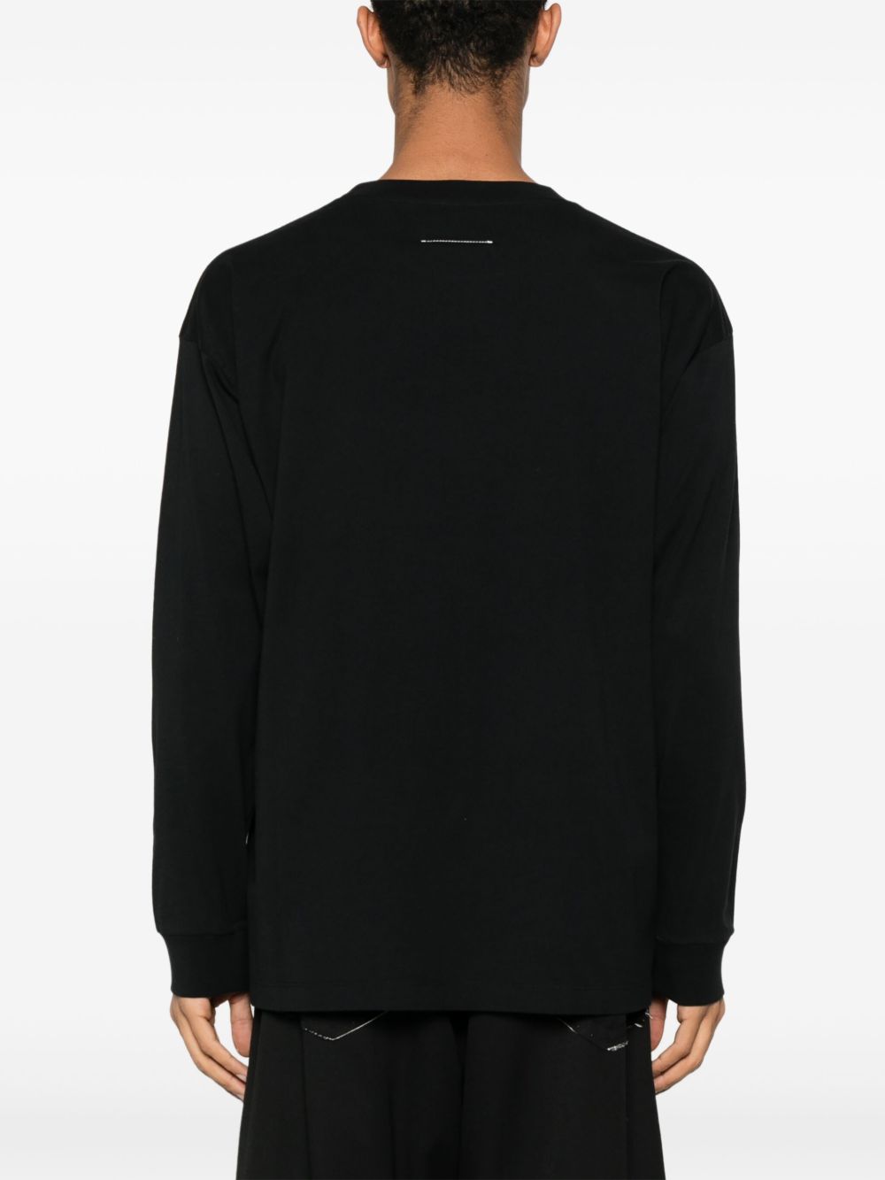 Mm6 Maison Margiela T-Shirts And Polos Black Cotton