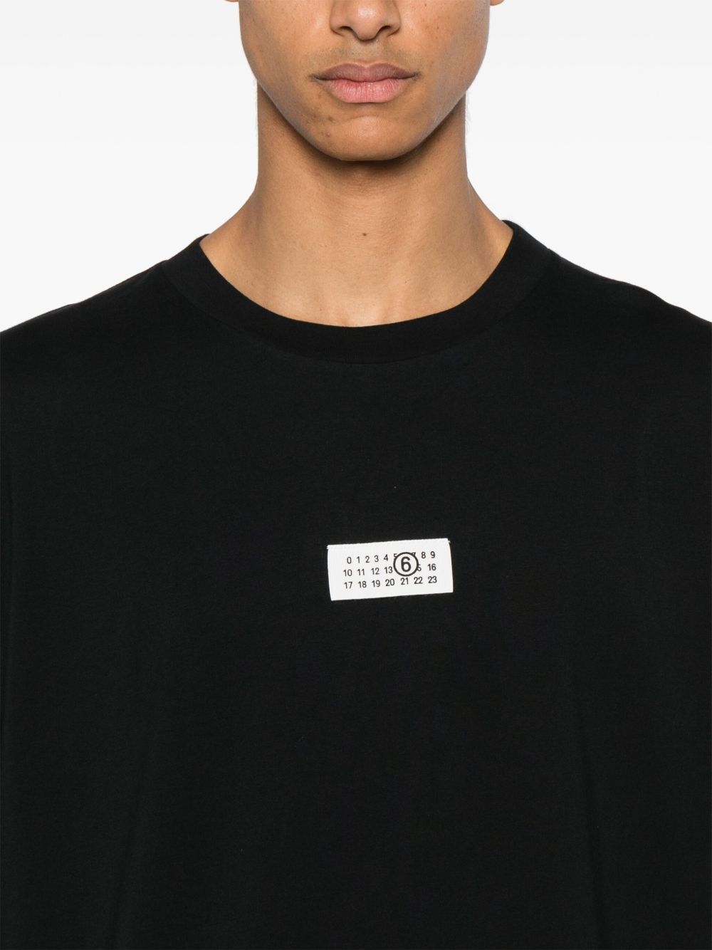 Mm6 Maison Margiela T-Shirts And Polos Black Cotton