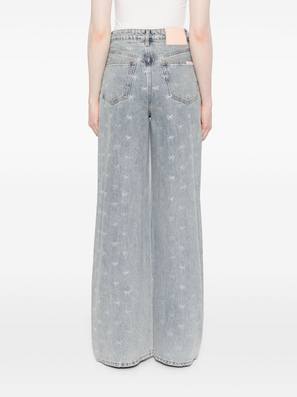 Self-Portrait Jeans Clear Blue Cotton