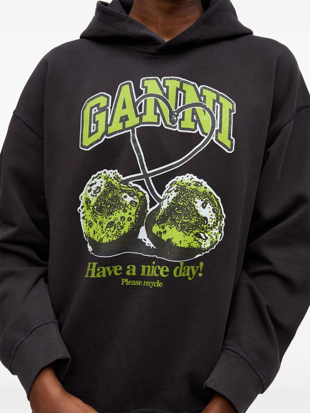 Ganni Sweaters Grey Cotton