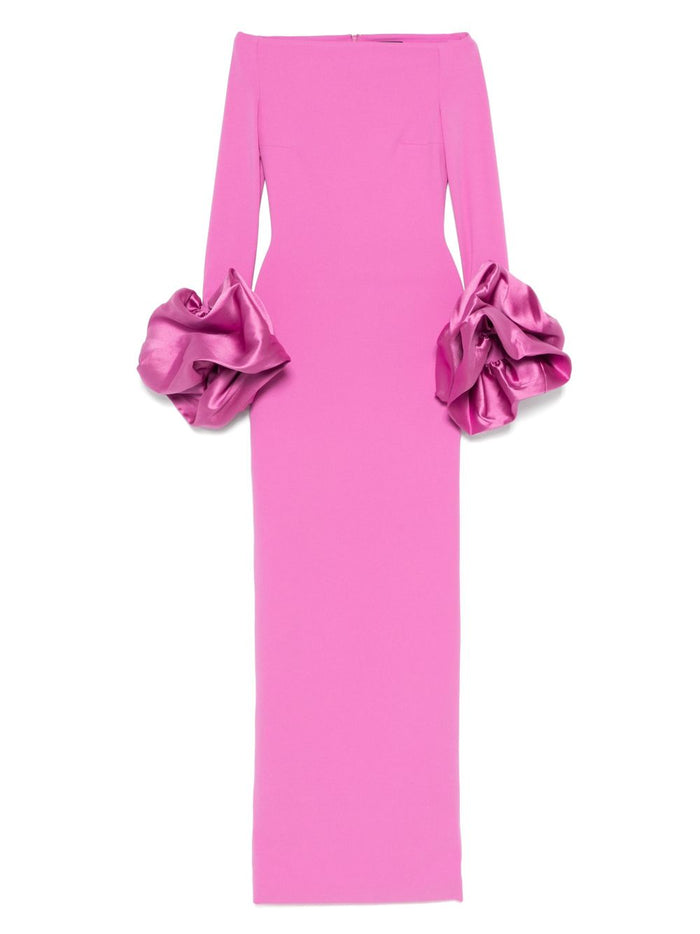 Solace London Dresses Fuchsia Polyester Elastane