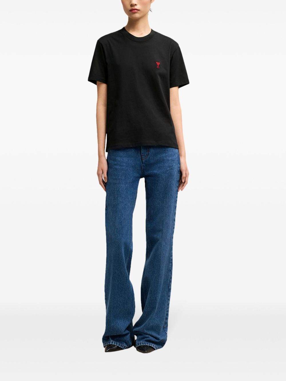 Ami Paris T-Shirts And Polos Black Cotton