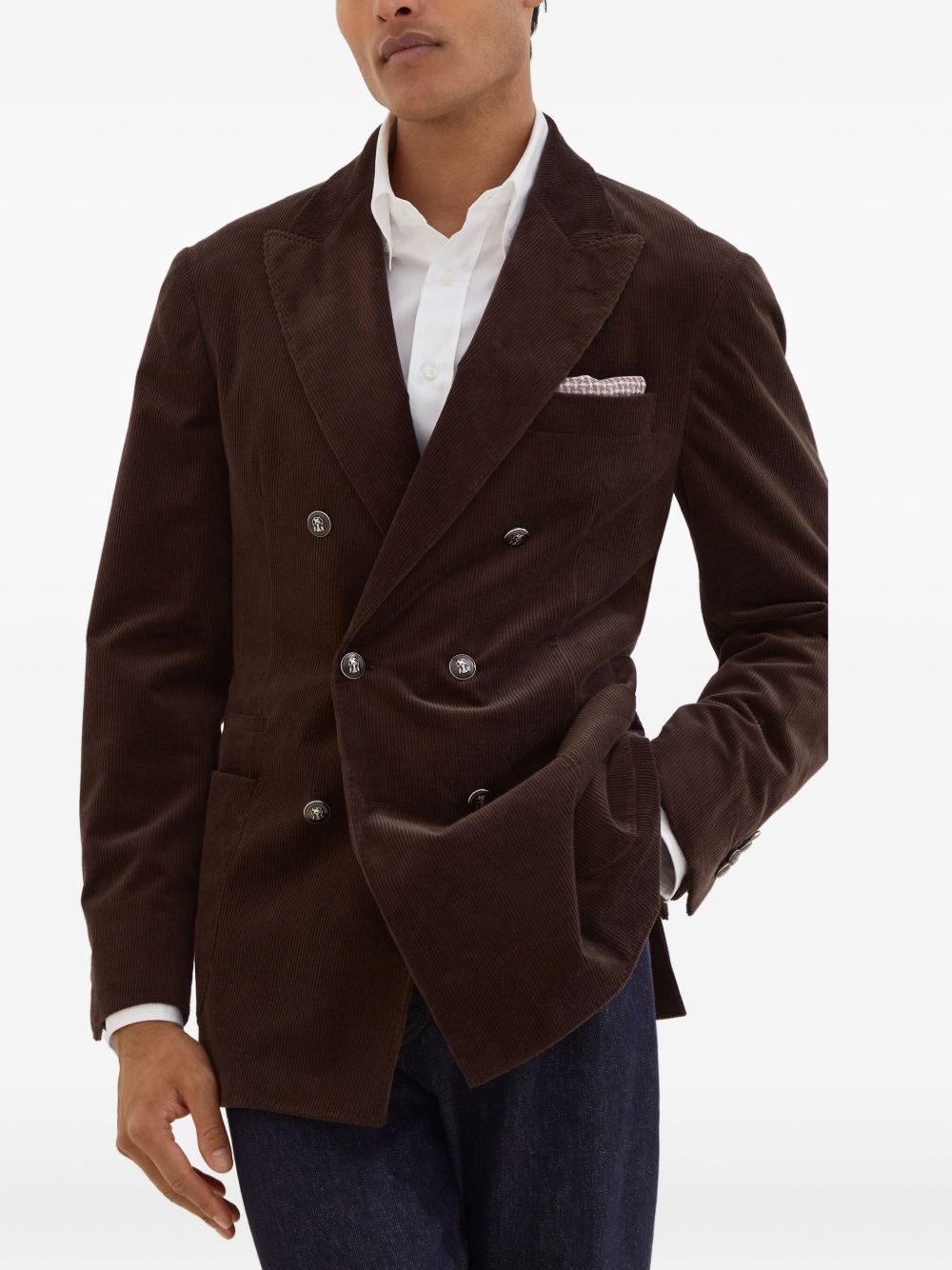 Brunello Cucinelli Jackets Marrone Cotton