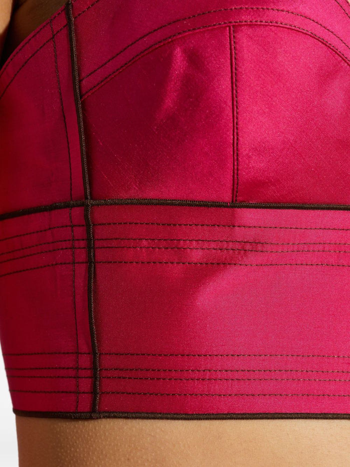 Tory Burch Top Fuchsia Silk