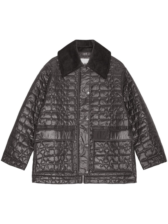 Ganni Jackets Grey Outer: Recycled Nylon