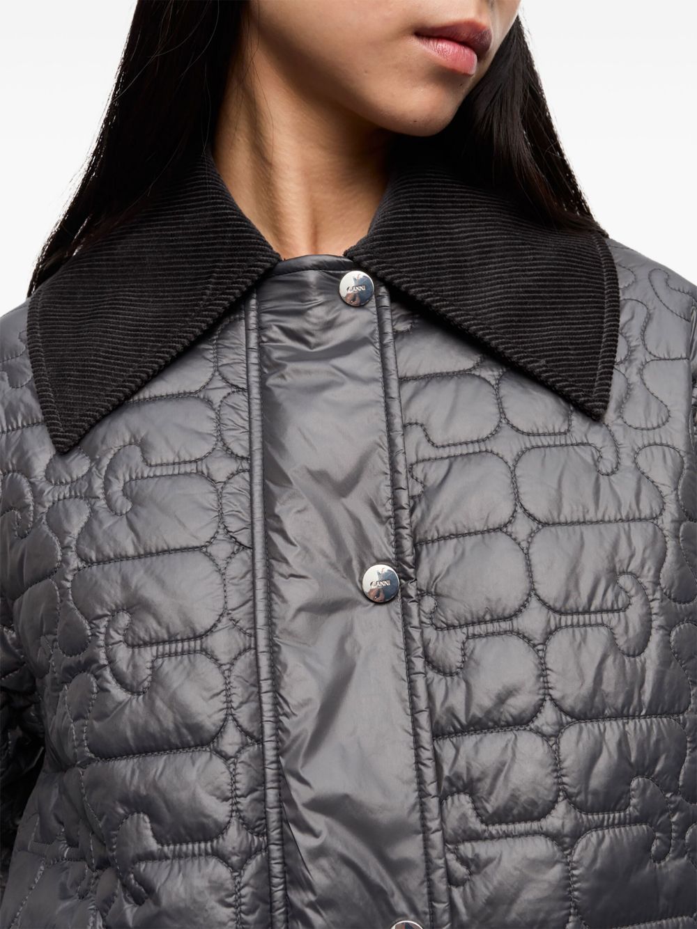 Ganni Jackets Grey Outer: Recycled Nylon