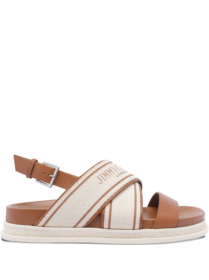 Jimmy Choo Sandals Leather Brown Calf