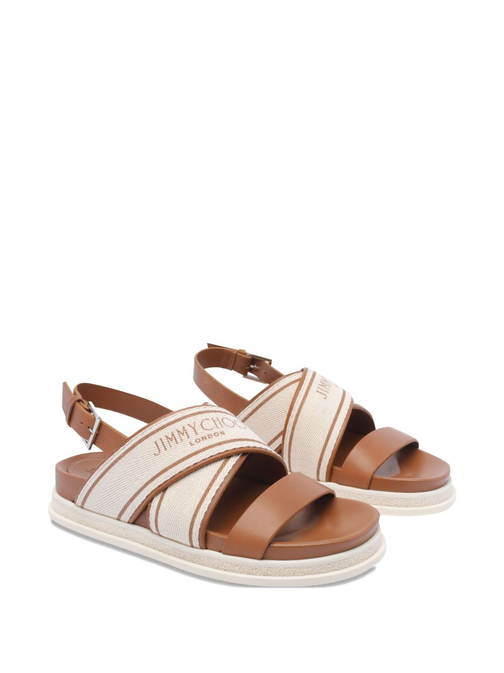 Jimmy Choo Sandals Leather Brown Calf