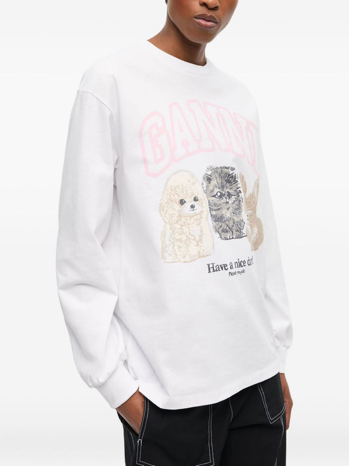 Ganni Sweaters White Fabric