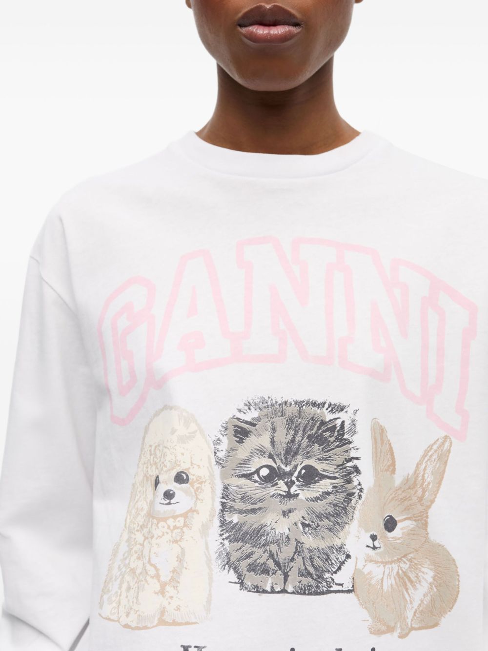 Ganni Sweaters White Fabric