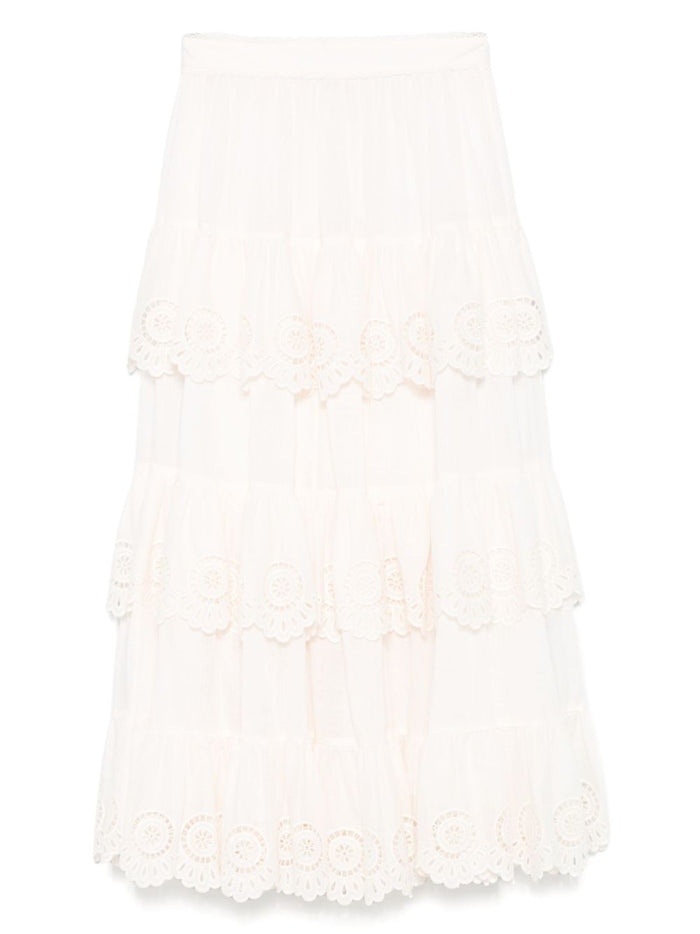 Zimmermann Skirts Ivory Cotton