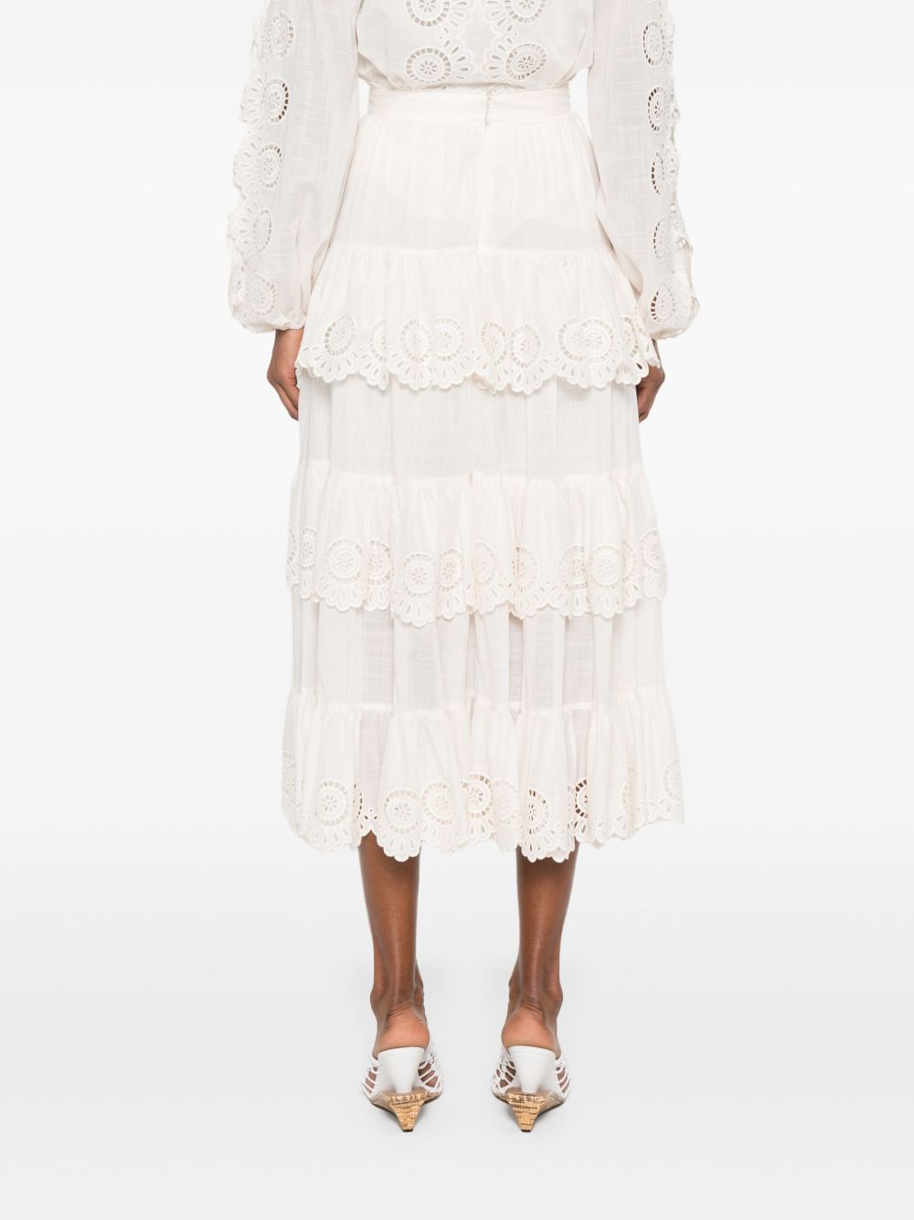 Zimmermann Skirts Ivory Cotton