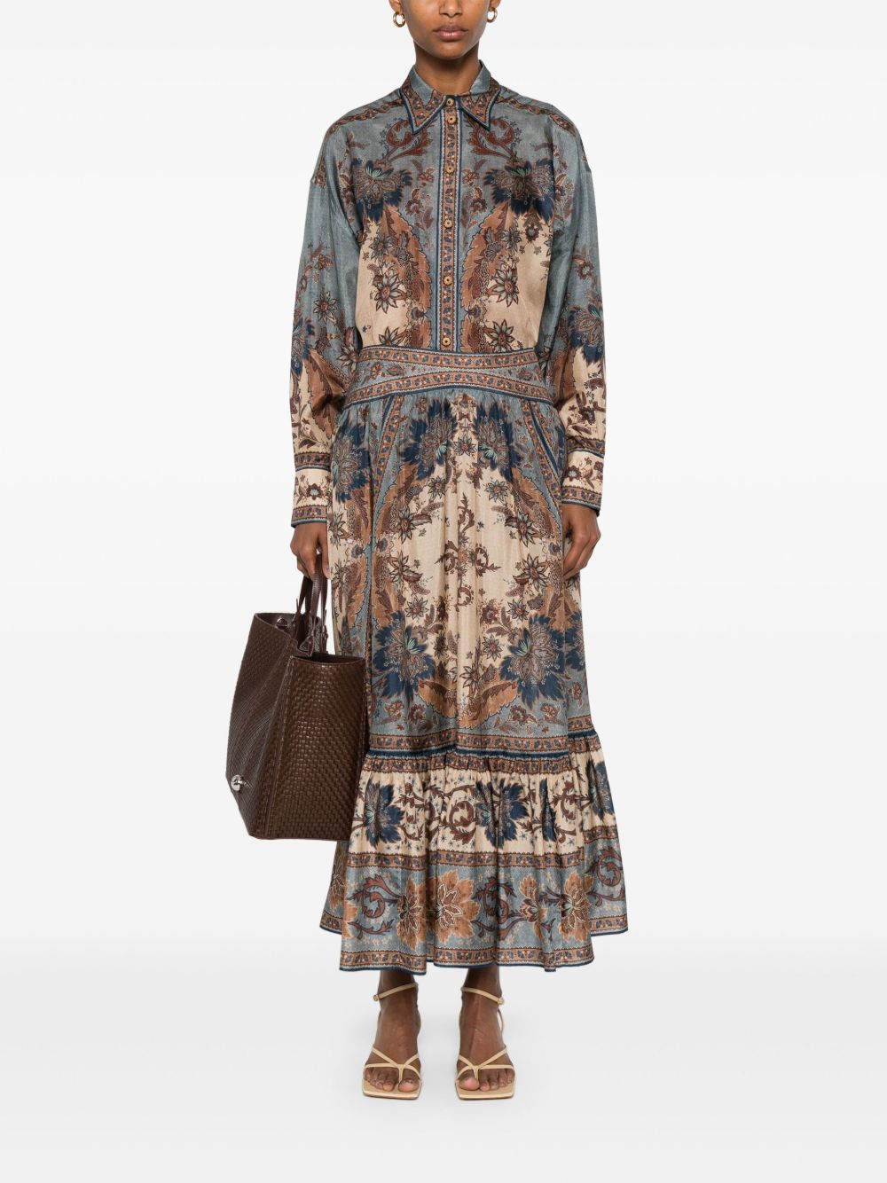 Zimmermann Skirts Blue Silk